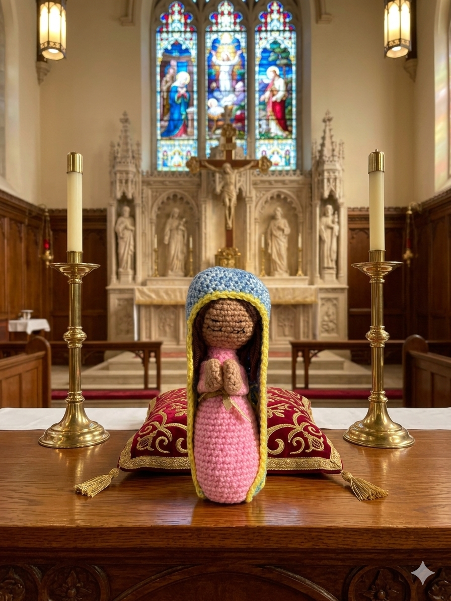 🌹 “Virgen of Guadalupe in Every Loop” Handmade Sacred Amigurumi Art